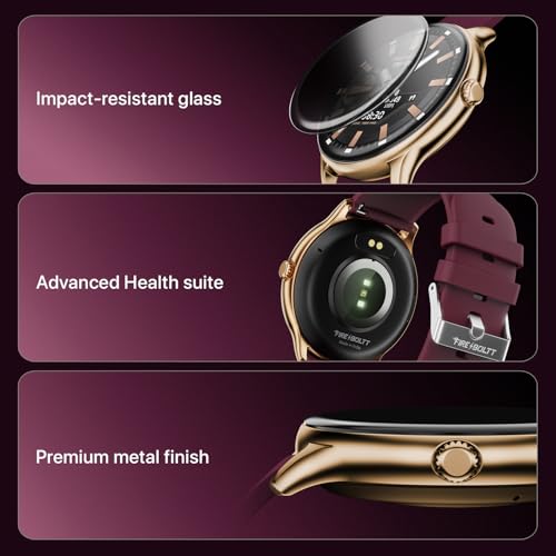 Image of Fire-Boltt Phoenix Pro Round Smart Watch 1.39″ HD Display with Bluetooth Calling, AI Voice Assistant, SpO2 & Heart Rate Monitor, 120+ Sports Modes, IP67 Waterproof Smartwatch for Men & Women - Brown