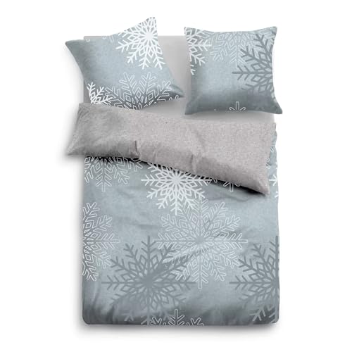 Mixibaby Feinflanell Winter-Bettwäsche Hirsch 2tlg. 100% Baumwolle