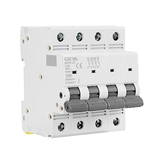 Interruptor automático de 4 polos y 400V con 6 KA de poder de corte contra sobrecargas 3