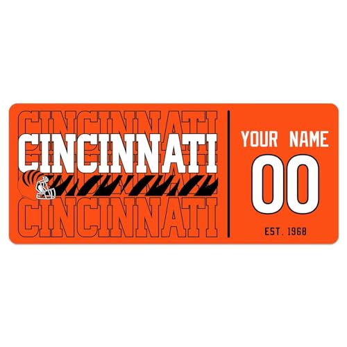 Image of ANTKING Cincinnati Mouse Pad Custom Name and Number Desk Pad for Men Women Youth Gifts