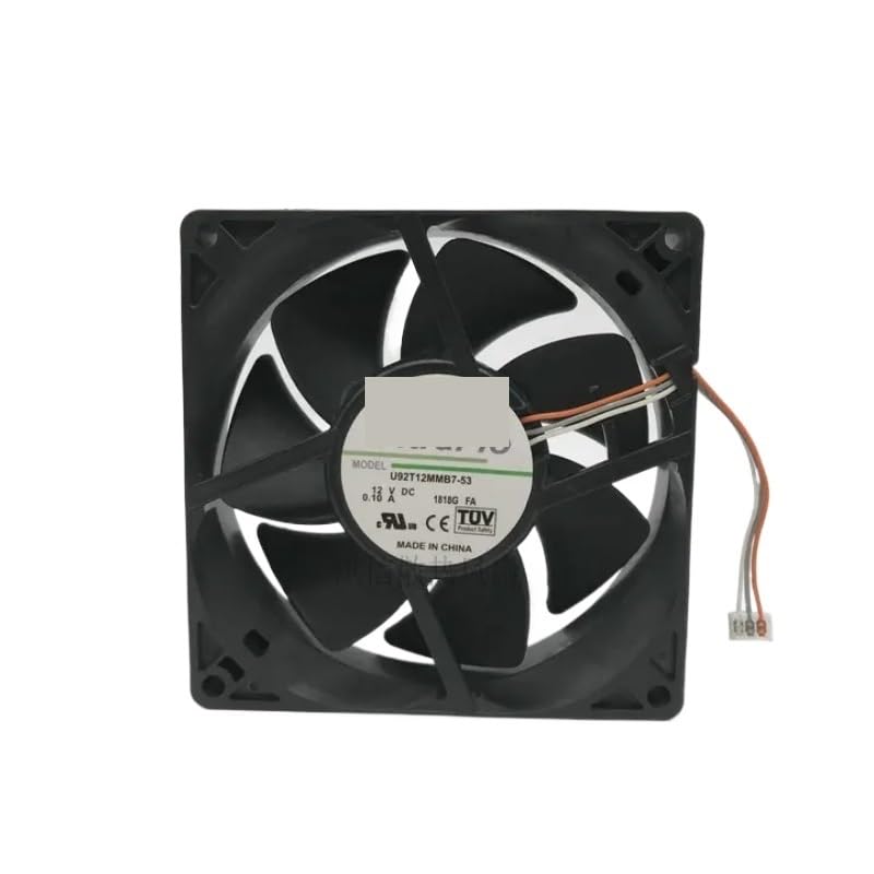 Ventilador de refrigeración para Servidor 3 Cables Nidec U92T12MMB7-53, CC 12 V, 0,10 A, 90 x 25 mm