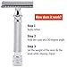 Safety Razors for Men Double Edge Safety Razor for Shaving - Razors for Men Reusable Stainless Steel Manual Cut Throat Single Blade Razor Navajas Para Barbero- 5 Shaving Blades By Krisp Beauty