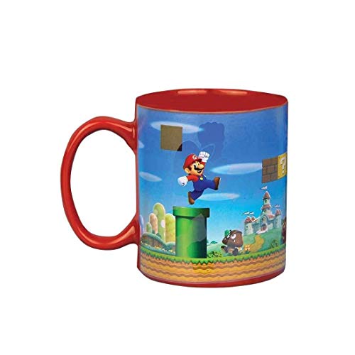 Paladone Nintendo Super Mario Brothers Heat Changing Ceramic Coffee Mug, 300ml