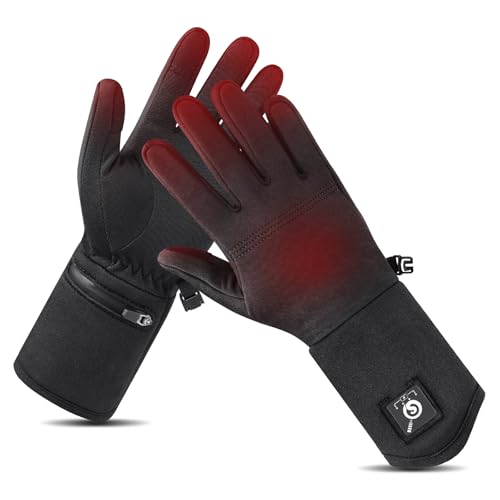 day wolf Guantes Calefactores, Guantes Calefactores Forro Bicicleta Motocicleta Esquí Pesca Senderismo Caza Artritis Protector de Mano Batería Recargable