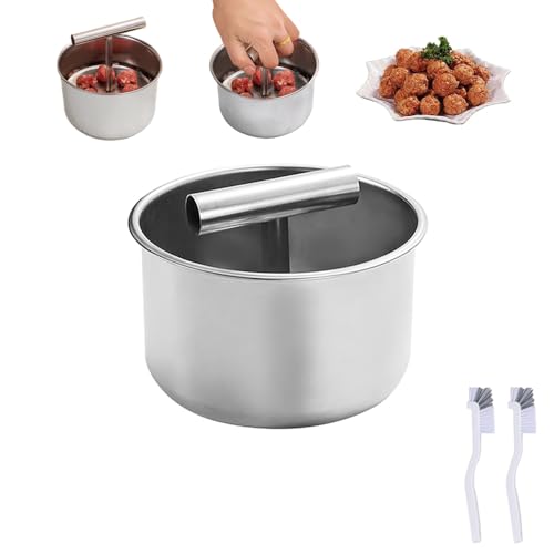 XFSRG Máquina de Albóndigas de Acero Inoxidable con Cepillos de Limpieza Prensa Manual de Albóndigas de Cocina para Cocina Hogar y Exterior (L) XFSRG Máquina de Albóndigas de Acero Inoxidable con Cepillos de Limpieza Prensa Manual de Albóndigas de Cocina para Cocina Hogar y Exterior (L)