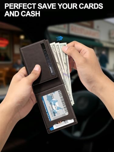 Image of Wallet for Men RFID Blocking Minimalist Card Holder Wallet for 12-14 Cards