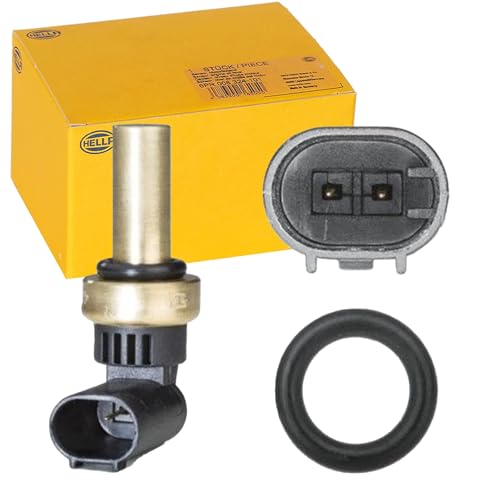 HELLA 6PT 358 058-181 Sensor, temperatura del refrigerante - 2polos - grapado - con junta