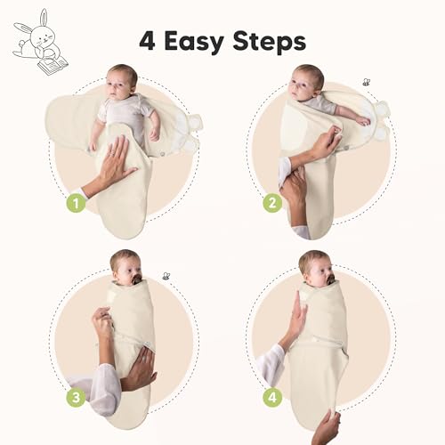 Image of KeaBabies 3-Pack Organic Baby Swaddle Sleep Sacks - Swaddles for Newborns, Infant 3-6 Months, Baby Girls, Boys, Soft & Snug Newborn Sleep Sack, Nursery Swaddling Blankets (Bumble Bear, L)