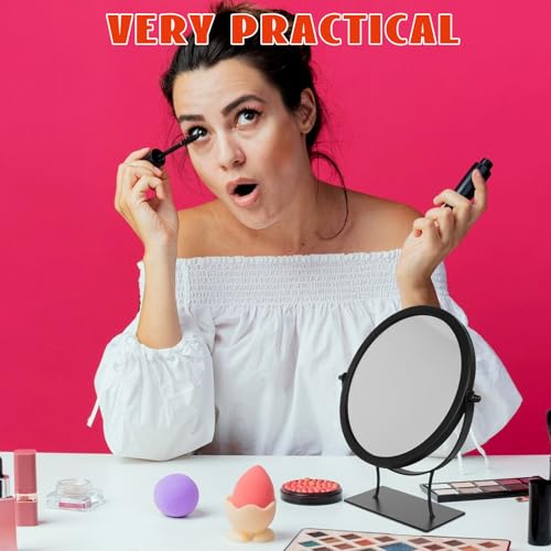 Espejo para maquillaje de escritorio MAGICLULU con marco de hierro miniatura 3