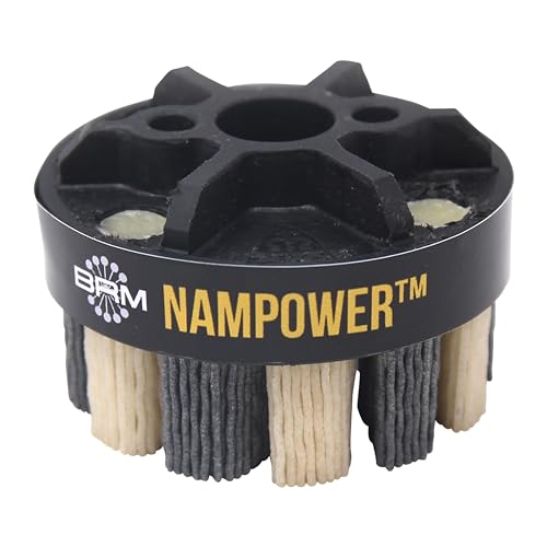 Image of Brush Research ADT6018180 Nampower Turbine Style Abrasive Disc Brush, Combination Silicon Carbide /Ceramic Filament, 60mm Diameter, 18mm Bristle Length, 180 Grit (Pack of 1)