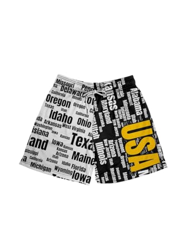 Men's Mesh Graphic Athletic Shorts Cool Streetwear Gym Shorts Mesh Pattern Printed Vintage Casual Shorts