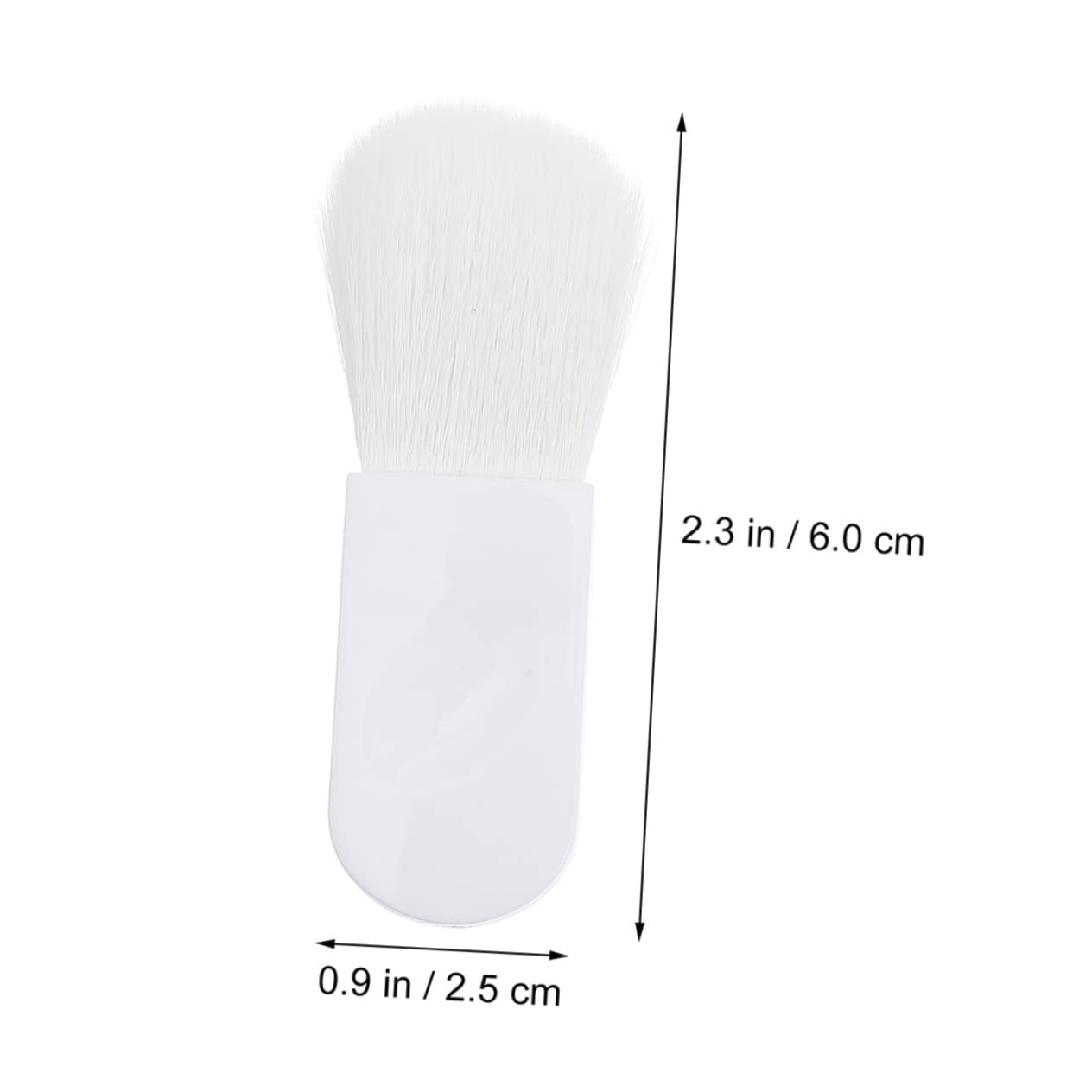 EPIGEIST 5Pcs Portable Blush Makeup Brush for Women Soft Bristle Cosmetics Tool for Blusher and Loose Powder Application Easy to Hold White