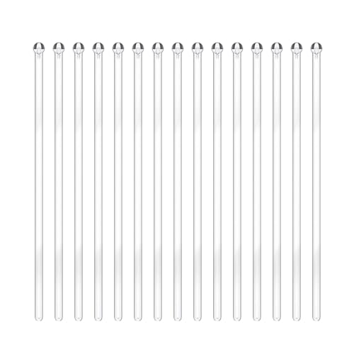 SQXBK 100PCS 150mm Disposable Transparent Plastic Round Top Stirring Sticks Cocktail Coffee Drink Cake Bar DIY Drip Experiment Acrylic Wand