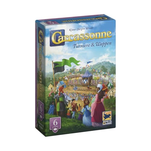Hans im Glück Carcassonne – Turniere und Wappen (Auflage 2025), 6. Erweiterung, Familienspiel, 2-6 Spieler, 7+ Jahre, 50 Minuten, Deutsch Hans im Glück Carcassonne – Turniere und Wappen (Auflage 2025), 6. Erweiterung, Familienspiel, 2-6 Spieler, 7+ Jahre, 50 Minuten, Deutsch
