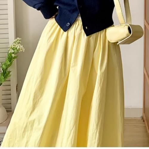 Skirt for Women Elastic Waist Slim Loose Long Summer Autumn Leisure Lightweight Soft Ladies Outings3