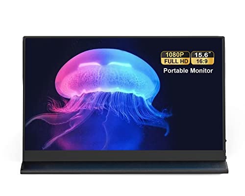 ZSCMALLS Portable Monitor Upgraded Ultra Slim&Lightweight Metal Frame 15 Inch IPS HDR 1080P HD Eye Care Screen USB C Gaming Monitor for Laptop/PC/Cellphone/Switch/PS3-4/Xbox/Raspberry Pi