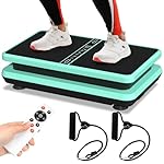 Vibration Plate Exercise Machine, Quiet Vibrating Platform for Weight Loss Full Body Fat Burning, 99 Adjustable Speeds & 330 lbs Home Fitness Equipment with Resistance Bands for Seniors/Women/Men