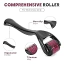 RYUKCREATIVES Derma Roller For Hair & Beard Regrowth with Titanium Alloy Needles, Reduces Acne Scars with Scalp Massager Shampoo Brush For Head Washing, Anti-dandruff Removal gallery image