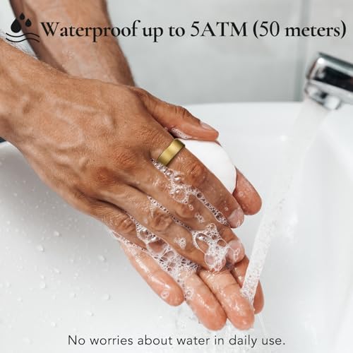 Image of King Will 8mm Men's Smart Rings, Matte Surface Beveled Edge, Waterproof Wedding Band, Comfort Fit