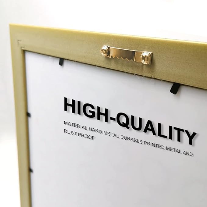 Image of CREDLY 100 Pack Small Sawtooth Picture Hangers Steel Picture Hanging Picture Frames Hangers with Screws Picture Hang Solutions, for Hanging Clock Paintings Artwork Picture Frame Hook Photos (Gold)