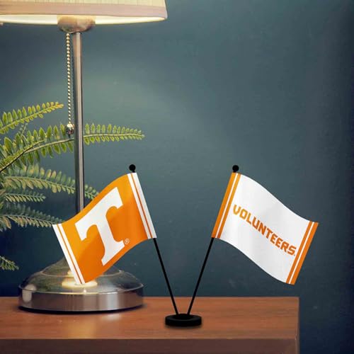 Drapeaux de table Tennessee Volunteers de haute qualité avec socle stable