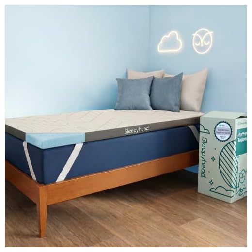 Sleepyhead 2-Inch Twin XL Mattress Topper - Gel-Infused Memory Foam Topper with Washable Cover - College Dorm Room Essential (Twin XL, 2'' Gel Topper)