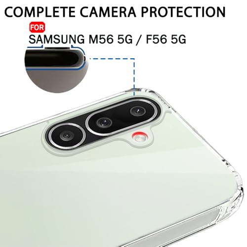 Image of TheGiftKart Back Cover Soft Case for Samsung Galaxy M56 5G / F56 5G | Best Camera Protection | Inbuilt Dust Plugs & Anti-Slip Grip | Ultra Clear Slim Case for Samsung M56 / F56 (Silicone, Transparent)