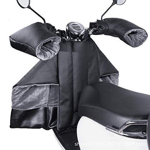 Cubrepiernas para Scooter Impermeable Cubrepiernas Moto Fundas para Motos De Felpa Engrosado para Motocicletas Scooter Electric Cars, Negro Cover