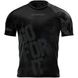 SMMASH Invisible Camiseta de Entrenamiento para Hombre Manga Corta, Camiseta Deporte Hombre, Crossfit, Tshirt Gym, Outdoor, Material Transpirable y Antibacteriano, (L)