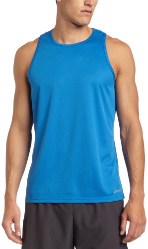 ASICS Men's Core Singlet, Blue, Large