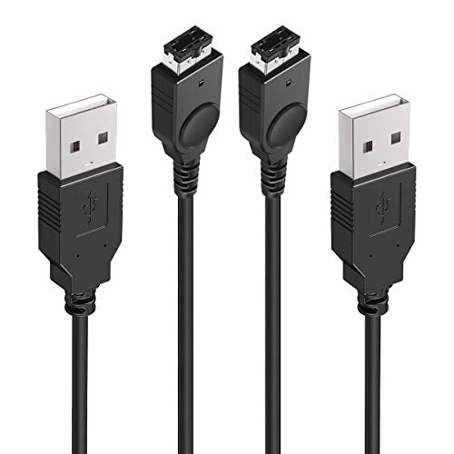 GBA/SP/DS Original Charger Cable 2 Pack, Daugee USB Power Charging Cord for Nintendo Gameboy Advance SP GBA SP/Nintendo DS Original Console