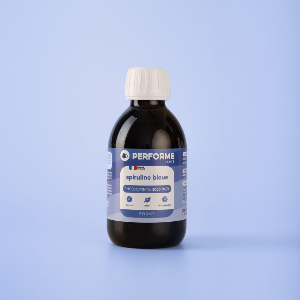 Phycocyanine Française • Spiruline Bleue liquide • Concentrée à 2000mg/l • Immunité & Forme • Cure Entretien 20 jours • Goût agréable • 100% Naturel • Expert FR n°1 • Performe