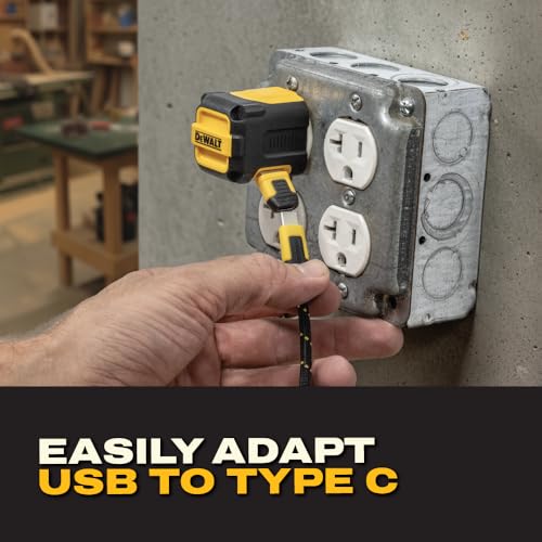 Image of DEWALT Heavy Duty USB-C Female to USB-A Male Adapter 4 Pack w /Case | Converter, 5Gbps Data Transfer, Compact Durable USB to USB-C Adapter for Laptops iPhone Samsung Android Devices