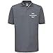 Produktbild Shirt-Panda Herren Polo Shirt mit Wunschtext Wunschname · Linke Brust und oder Rücken Druck Men Personalisiert Personalisierbar Sprüche Hemd Anpassen Wunsch Grau L
