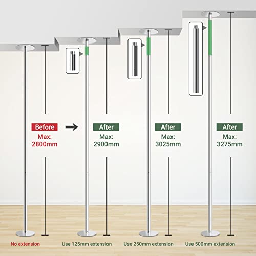 Leogreen Pole Dance Extension Tube for 45 mm Pole Dance, Add Extra Height, Dance Fitness Accessories (125 mm) - Image 3
