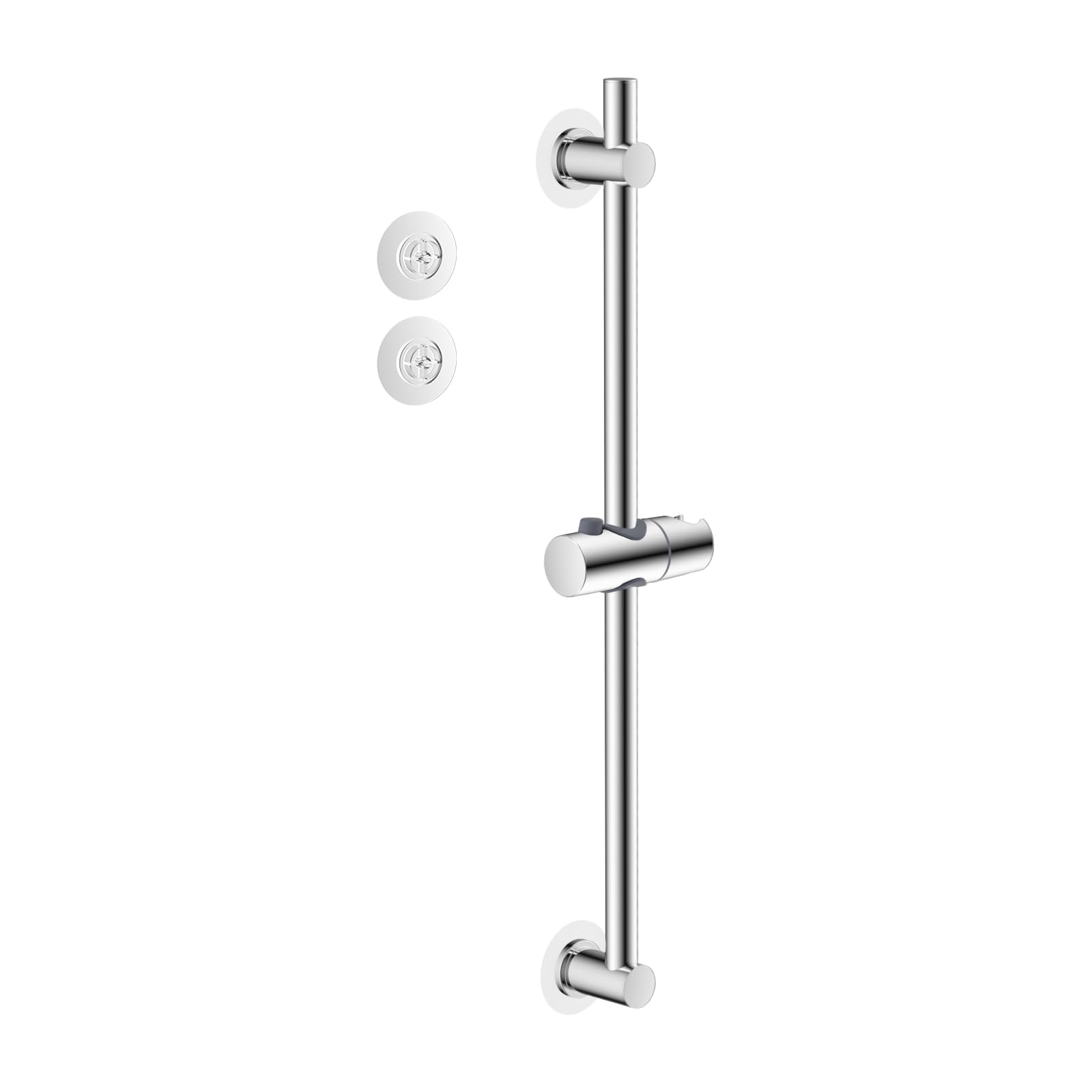 Hibbent 70cm Shower Riser Rail Kit, Wall-Mount Shower Rail, Chrome