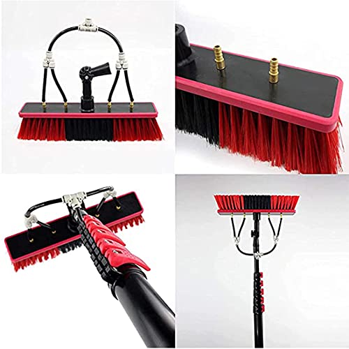 XYEJL Water Fed Telescopic Brush Cleaning Caravan Truck Campers and Buses Car Telescopic Cleaning Water Brush Extendable Conservatory Roof/Solar Panels/Photovoltaic Panel,7.2m/24FT