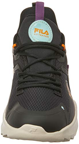 Fila Fit Trainer, Tênis Feminino, Preto (Preto/Azul/Laranja), 33