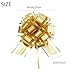 HQJAXJ 6 PCS Pull Bow Gift Wrapping,6 Inch Gold Pull Bow for Gifts Wrapping Party Birthday Holiday Gift Boxes Bow Basket Packaging Bows for Valentine's Day Presents Flower Decorations (Bright Gold)