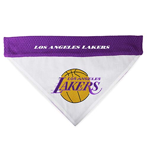 Pets First NBA LA Lakers Reversible Bandana Size XX-Large for Dogs & Cats. 2 Sided Sports Bandana, Premium Embroidery Team Logo, Many NBA Teams Available by Pets First - Used condition - Image 3