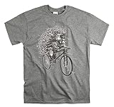 **Stampa ad alta qualità Porcupine Bicicle Handdra Bike Ufficiale Uomo Donna Unisex Top T Shirt, Grigio sportivo, L