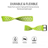 Compatible for Blackview W60 Smart Watch bands, 20mm, 22mm Silicone Replacement Wristbands Sport Strap with Metal Buckle Compatible for IOWODO/Blackview W60,R30 Pro,R50 Smart Watch (Green, 20mmSize) - Image 4