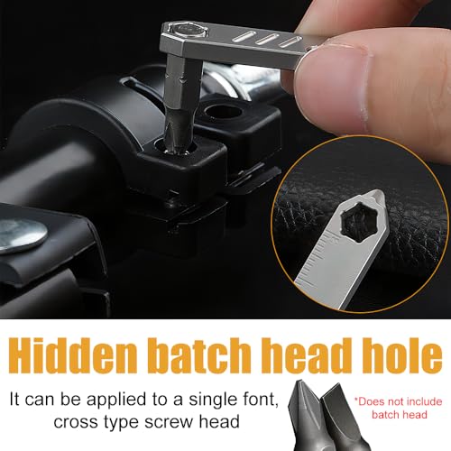 Mini Pry Bar, EDC Brechstange, TC4-Titan Taschen Brechwerkzeug mit Flaschenöffner und Tragbarem Aufhängeloch für Outdoor Camping