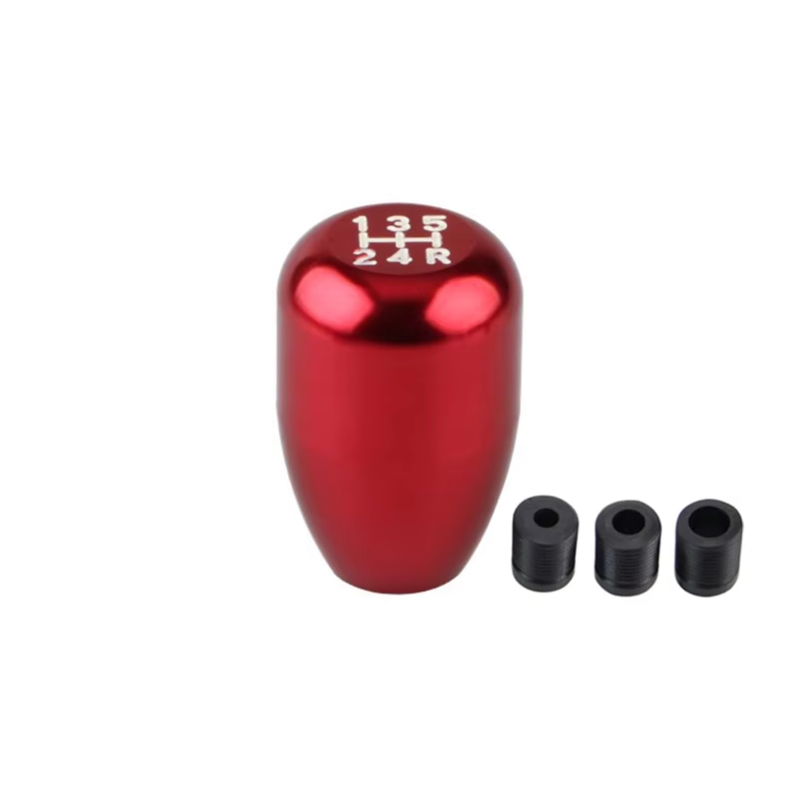 Pbqenxb Red Universal 5Speed Gear Shift Knob Stick Manual Transmission Car Aluminum Extended Shifter Head Car Shift Knobs(Red)