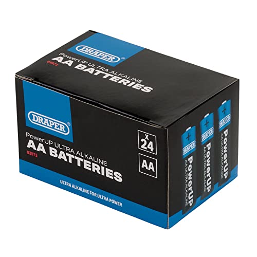Draper 03973 PowerUP Ultra Alkaline AA Batteries (Pack of 24)