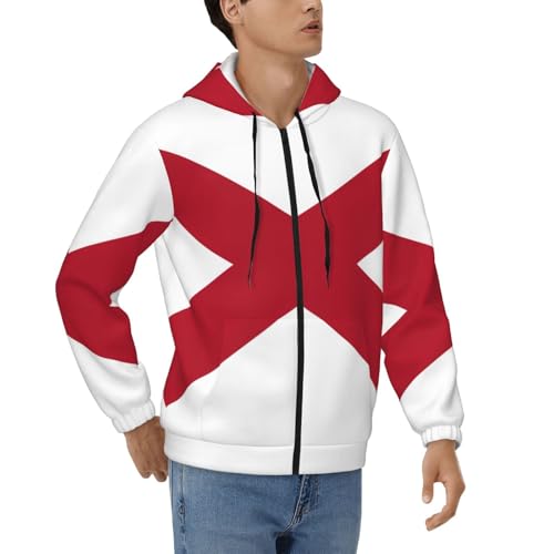 Sweat à capuche zippé Alabama EdWal pour homme veste sport manches longues