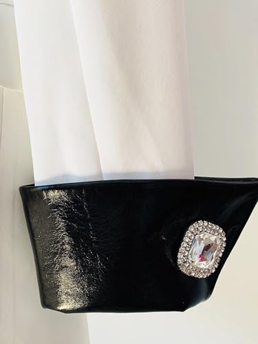 Women Leather Stitched Diamond Button Full Sleeve Ladies Blazer Contrast Party Coat Women Long Suit Jackets2