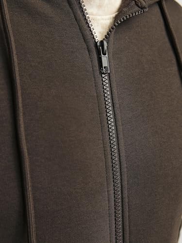 Sweat à capuche zippé uni molleton doux JACK & JONES pour homme - 5
