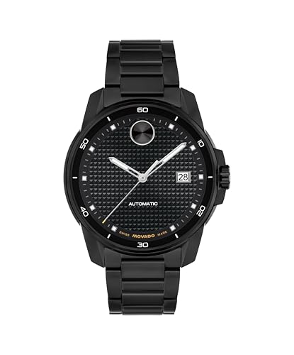 Movado Bold Verso Men’s Automatic Watch – 41 mm Case, Stainless Steel Bracelet, Self-Winding, Sophisticated Style, Gift for Him