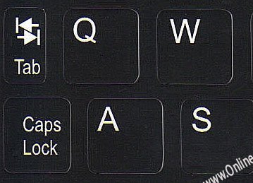 Pegatinas para teclado danés para netbook fondo negro miniatura 1